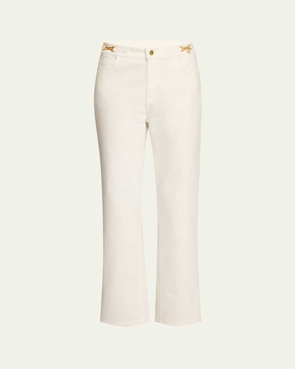 June Cropped Chain-Embellished Pants